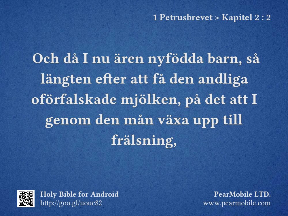 1 Petrusbrevet, Kapitel 2:2